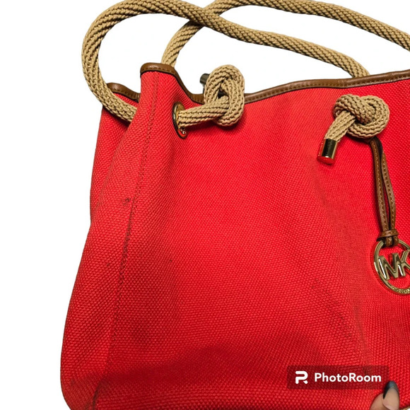 Michael Kors Marina Large Orange Tote - Picture 3 of 6